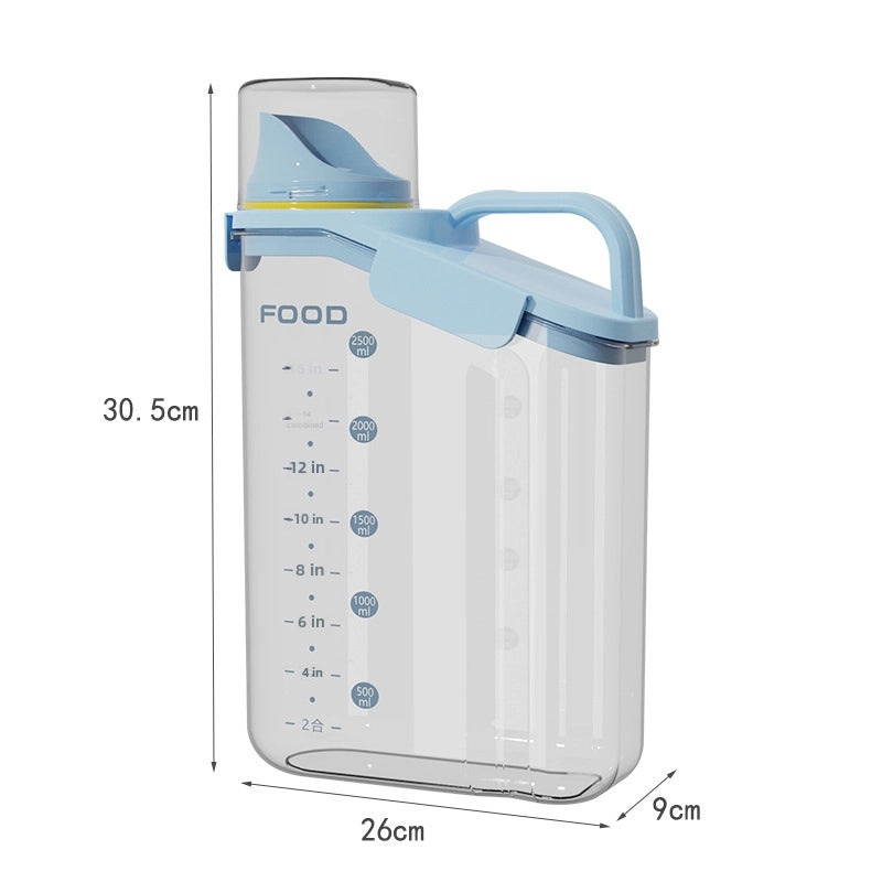 Plastic Grain Storage Jar for Cereals Noodles Beans Rice Sealed Food Grade Kitchen Container | Kitchen Storage