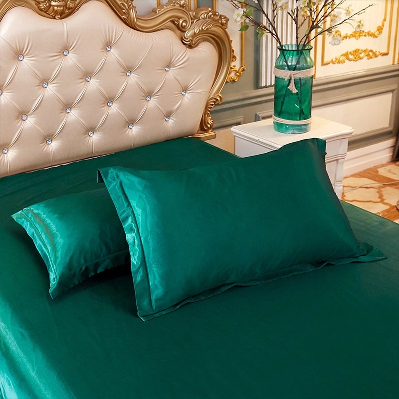 Solid Color Silk Pillowcase Single Satin Ice Silk Pillowcase | Home Textiles & Bedding