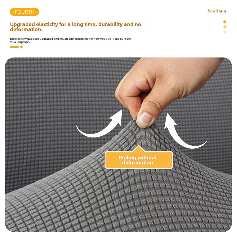 Boat-shaped Stretch Chair Cover Thickened Pineapple Pattern Nordic Style All-Season Dining Chair Slipcover|Home Decor & Furniture