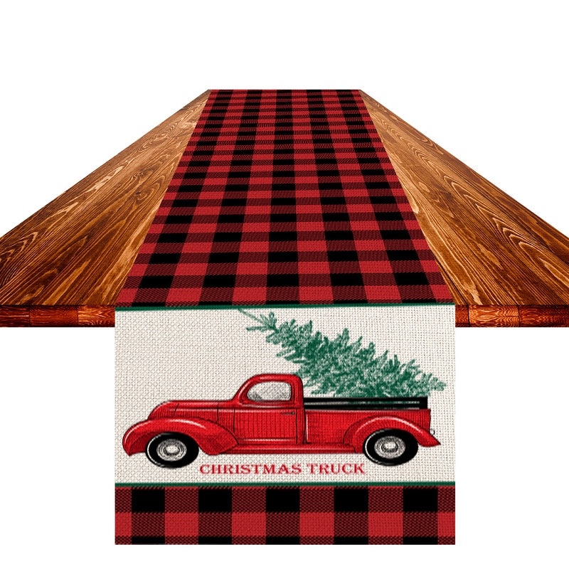 Innovative Christmas Linen Table Runner Durable Anti-Pollution Table Cloth for Holiday Decor|Home & Living > Home Decor > Table Runners