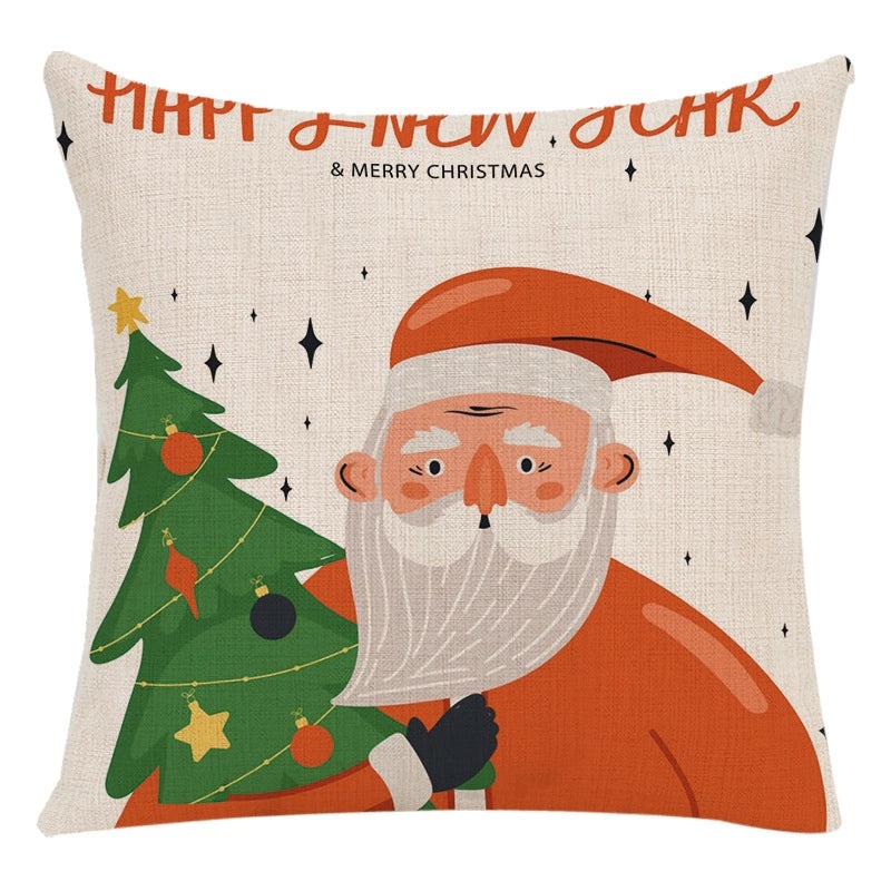 Cozy Letter Snowman and Elk Pattern Chemical Fiber Pillow Covers|Home Decor Pillows
