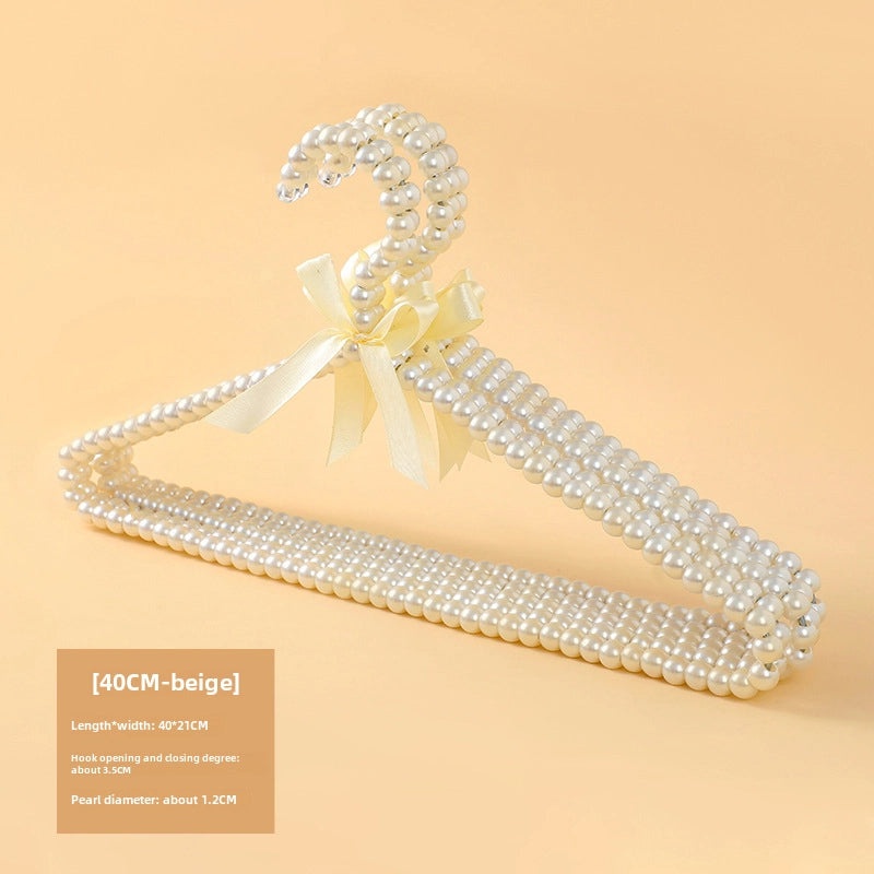European Pearl Bowknot Children's Clothes Hanger with Pearl Pants Clips|Home & Living > Storage & Organization > Clothes Hangers