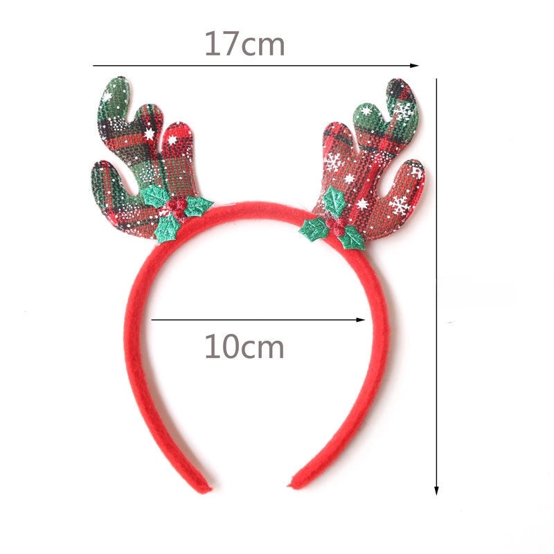 Festive Christmas Hairband with Santa Snowman and Reindeer Antlers for Kids Party Wear|Christmas Accessories