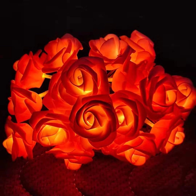 Valentine's Day Rose PVC String Lights Cute Party Decoration | Home Decor Lighting
