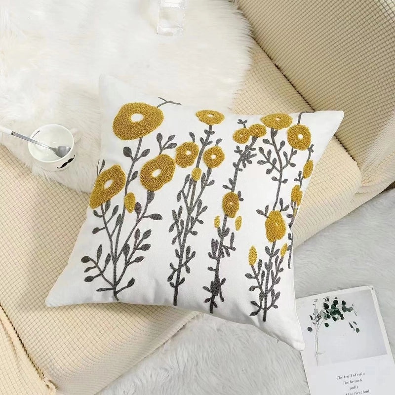 Stylish Floral Canvas Decorative Cushion Pillow|Home Decor Pillows