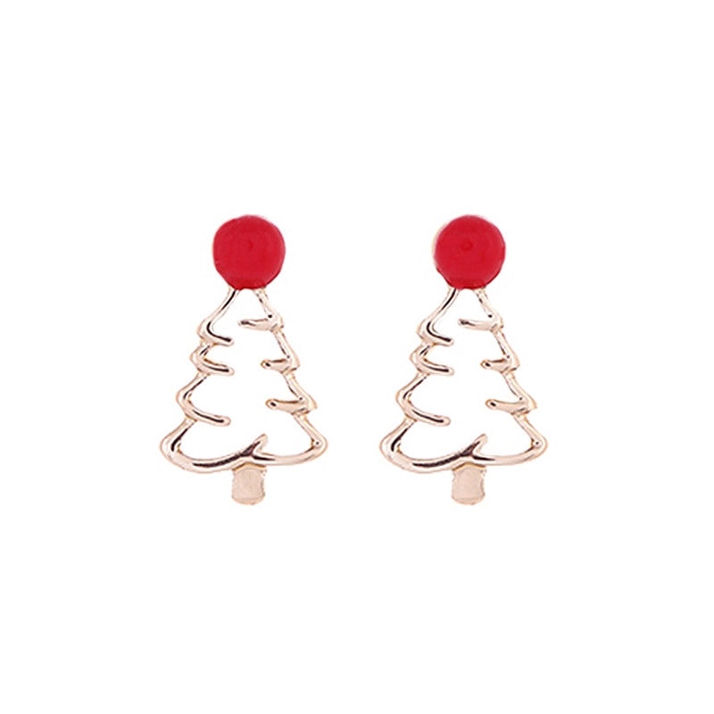 Christmas Cute Minimalist Alloy Christmas Tree Santa Claus Snowman Party Festival Decoration|Holiday Jewelry Accessories