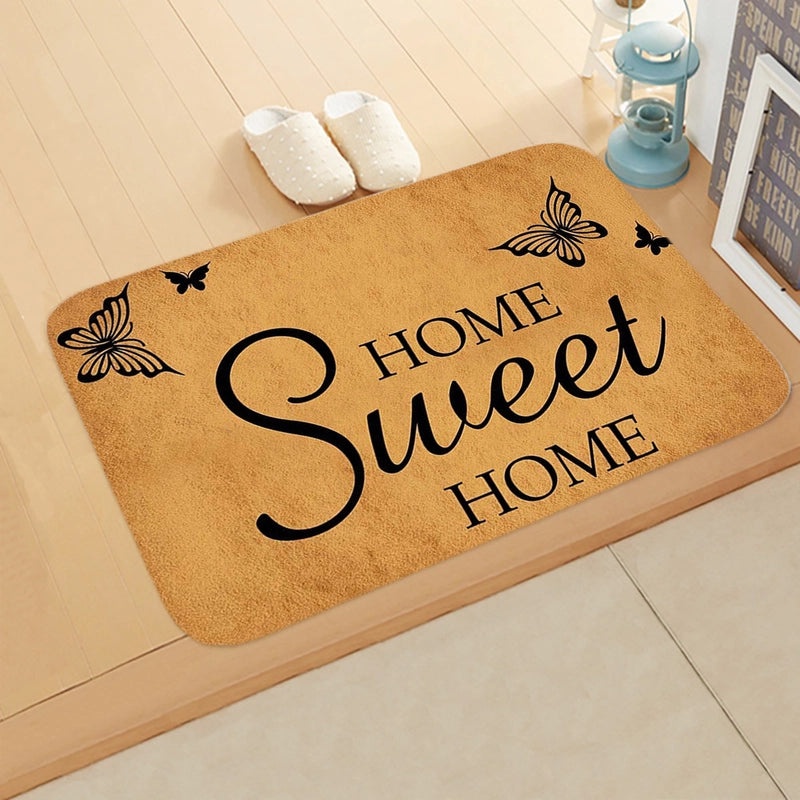 Cozy Letter Pattern Flannel Fabric Rug|Home Decor & Carpets
