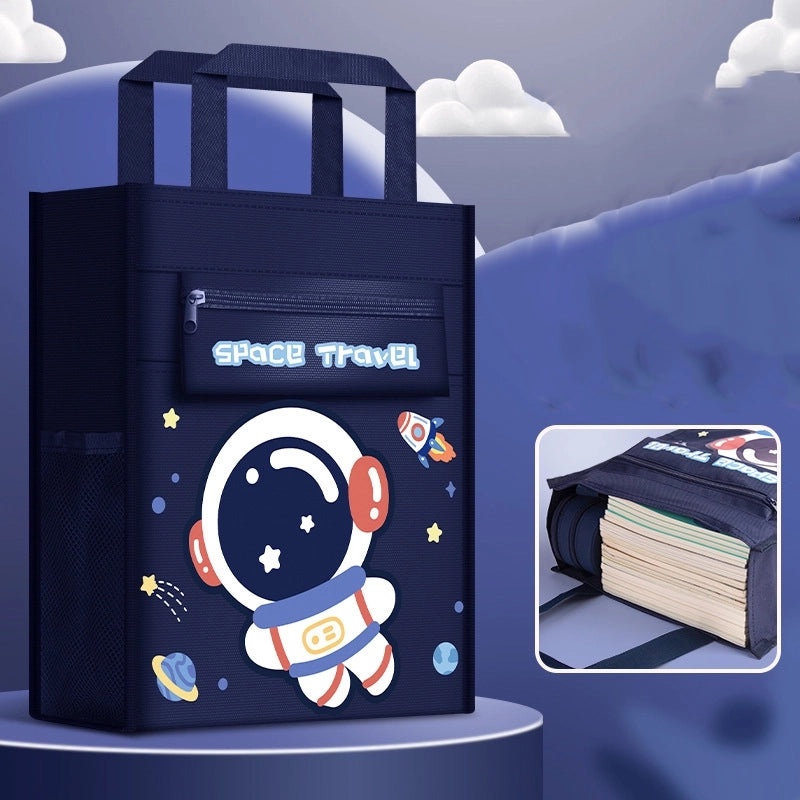 Cute Rabbit Letter Print Canvas Pencil Case | School Supplies Storage Bags