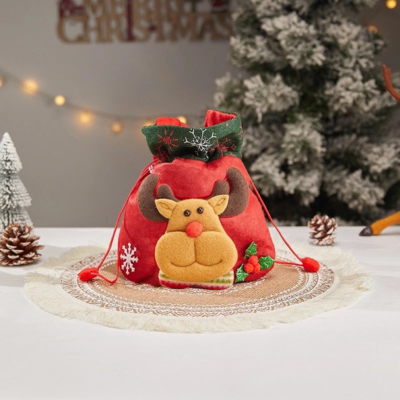 Christmas Cartoon Santa Snowman Gift Bags for Party Festival | Holiday Gift Bags