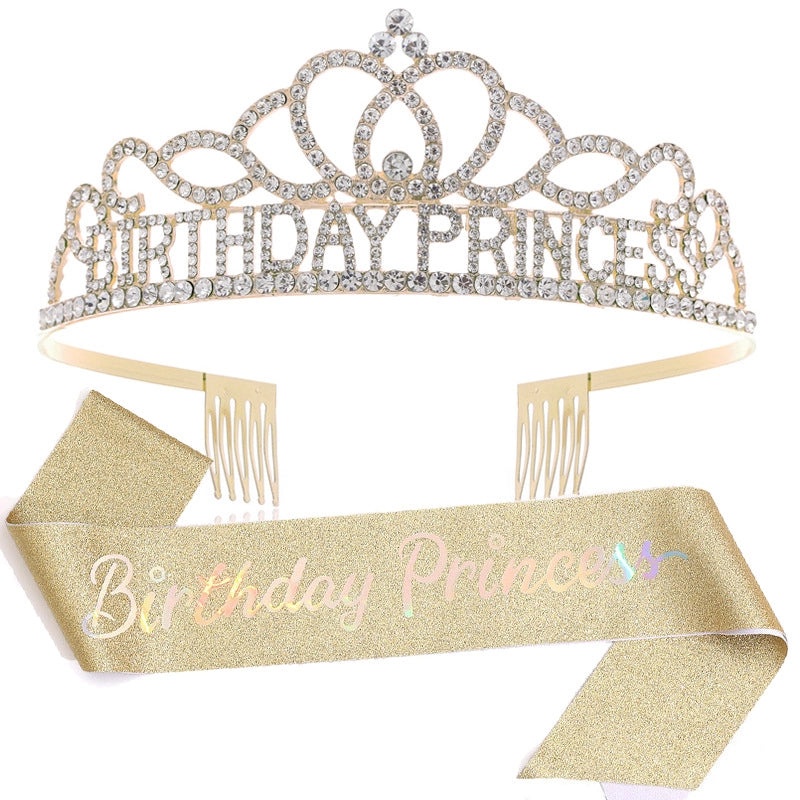 Birthday Princess Crown Jewelry Alloy Birthday Accessories|Jewelry & Accessories