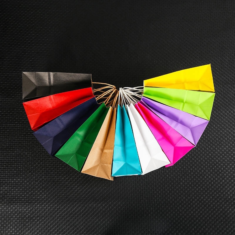 Handheld Kraft Paper Snack Bread Takeout Bags Custom Logo Printing Available|Packaging & Storage Bags