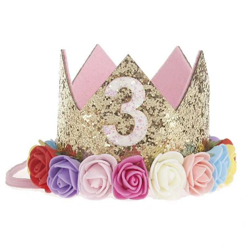 5 Pieces Fashion Crown Plastic Flower Party Headbands|Hair Accessories