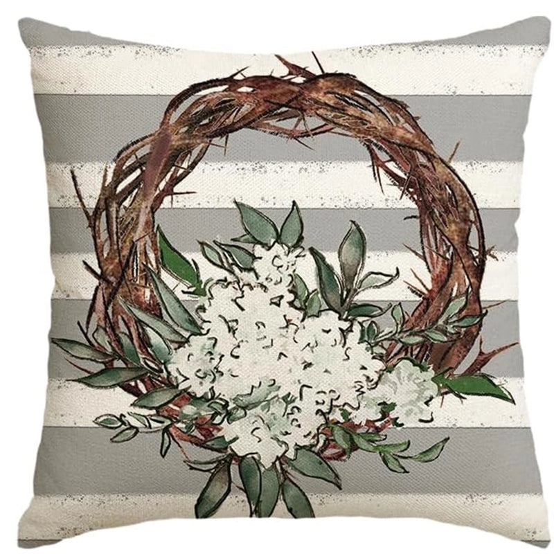 Cute Easter Rabbit Linen Pillow Covers for Couch Sofa Decor | Home Decor Bedding & Pillows