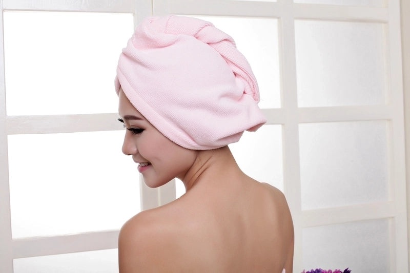 Solid Color Synthetic Fiber Hair Drying Cap for Quick Styling|Hair Care Accessories