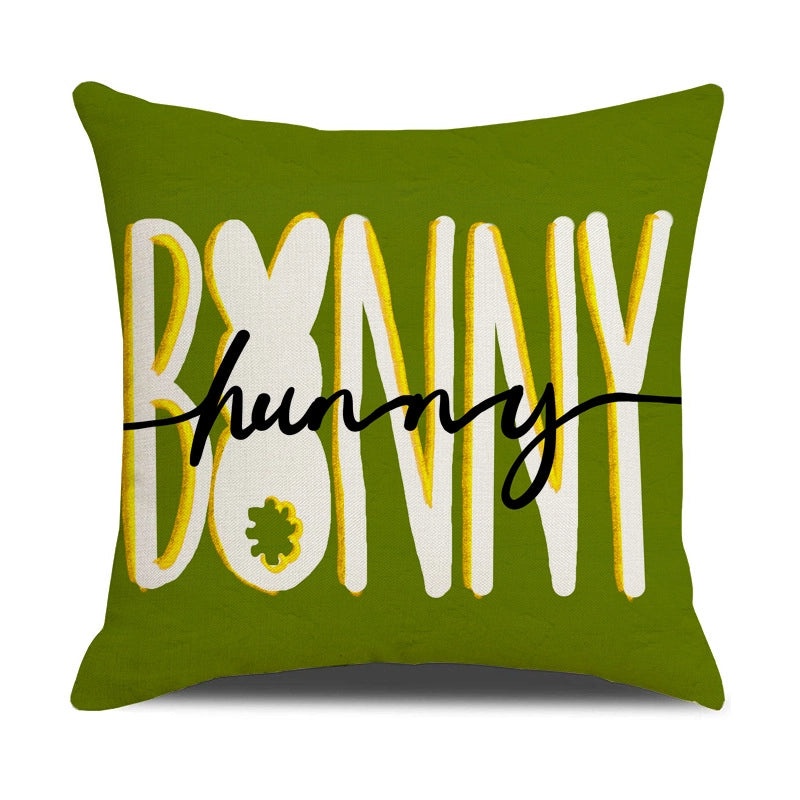 Elegant Easter Linen Pillow Covers for Couch Sofa Minimalist Letter Design|Home Decor Cushions
