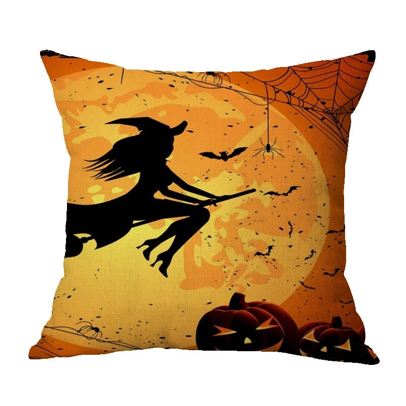 Halloween Punk Skull Linen Pillow Covers for Couch Sofa Decorative Throw Pillowcases|Home Decor & Pillows