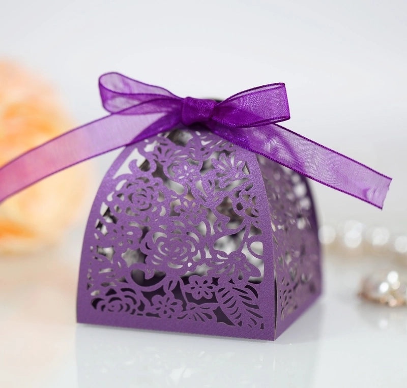 Romantic Floral Paper Gift Bags for Valentine's Day Wedding Banquet | Wedding Accessories