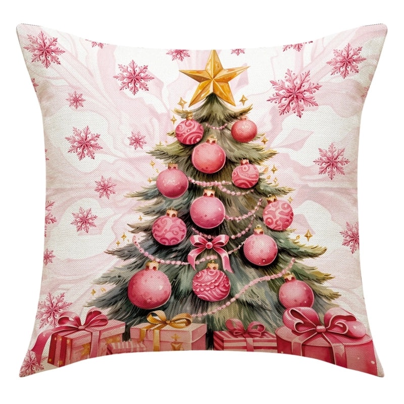 Christmas Holiday Linen Pillow Covers for Couch & Sofa | Home Decor