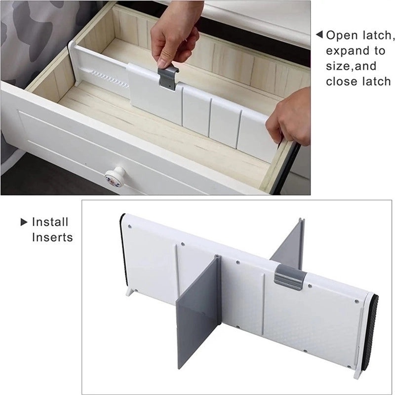 Simple Solid Color Plastic Drawer Organizer Divider|Home Storage & Organization