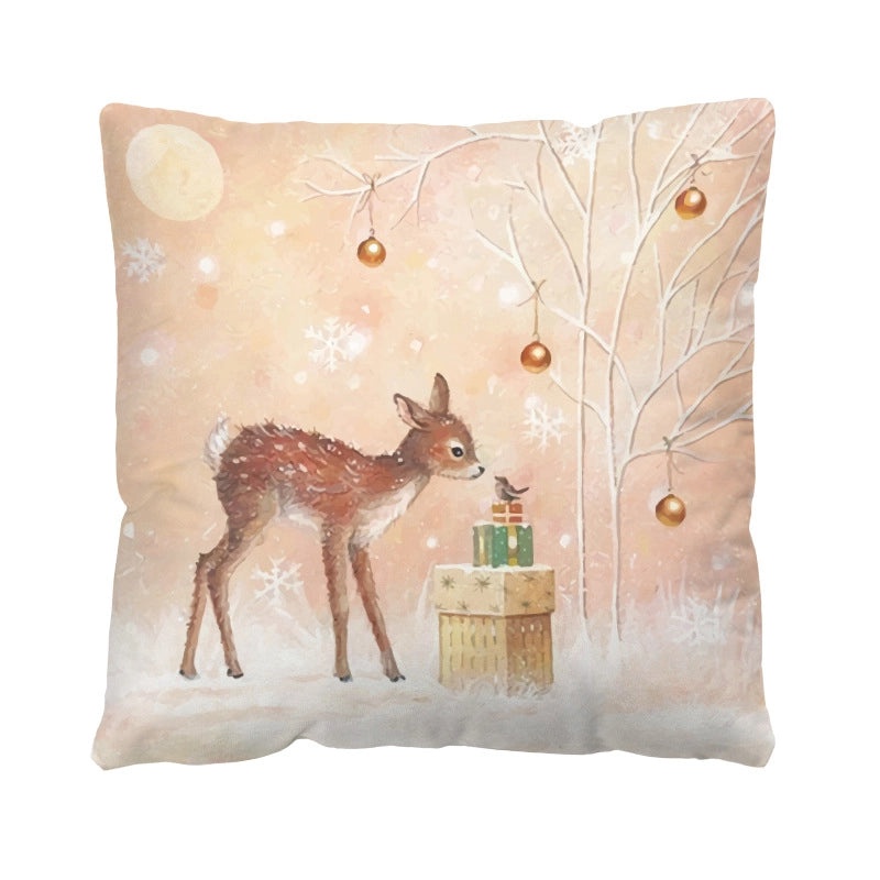 Festive Christmas Plush Santa & Snowman Pillow Covers | Holiday Home Decor & Sofa Accessories