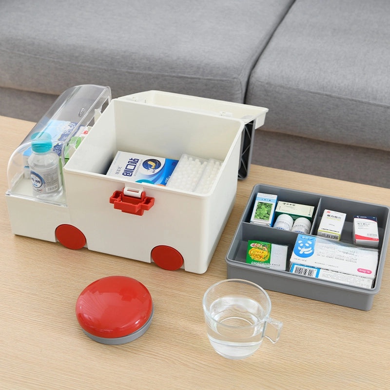 Portable Household First Aid Kit with Complete Medicine Storage Box | Health & Personal Care