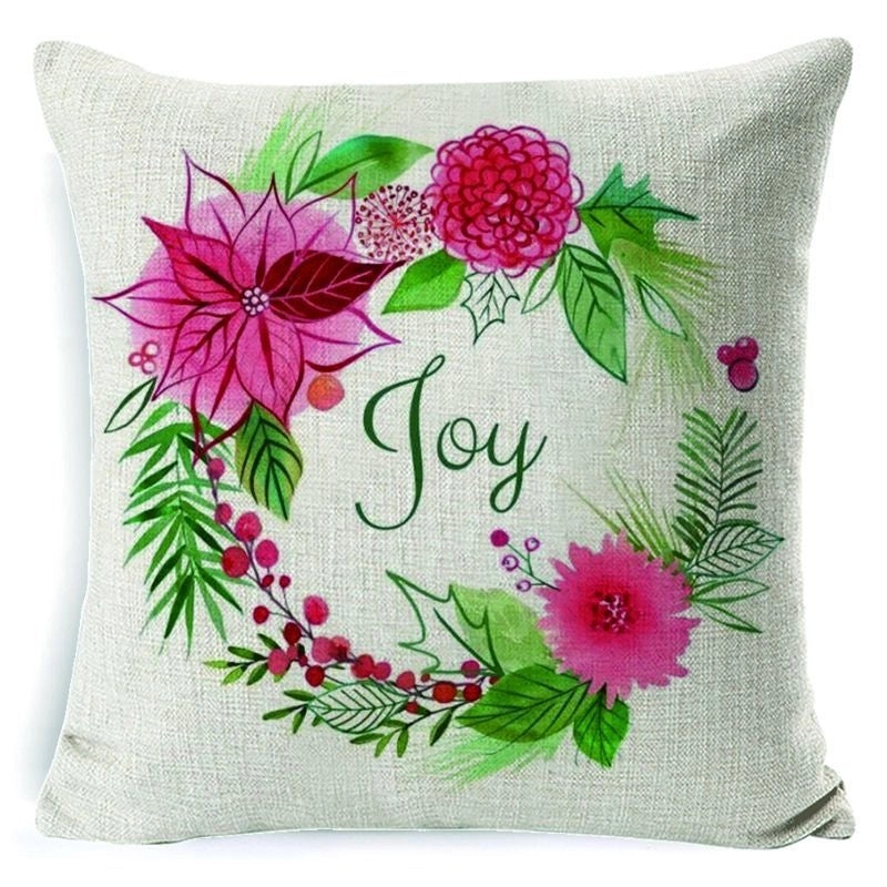 Vintage Letter and Deer Linen Cushion Covers|Home Decor Pillows