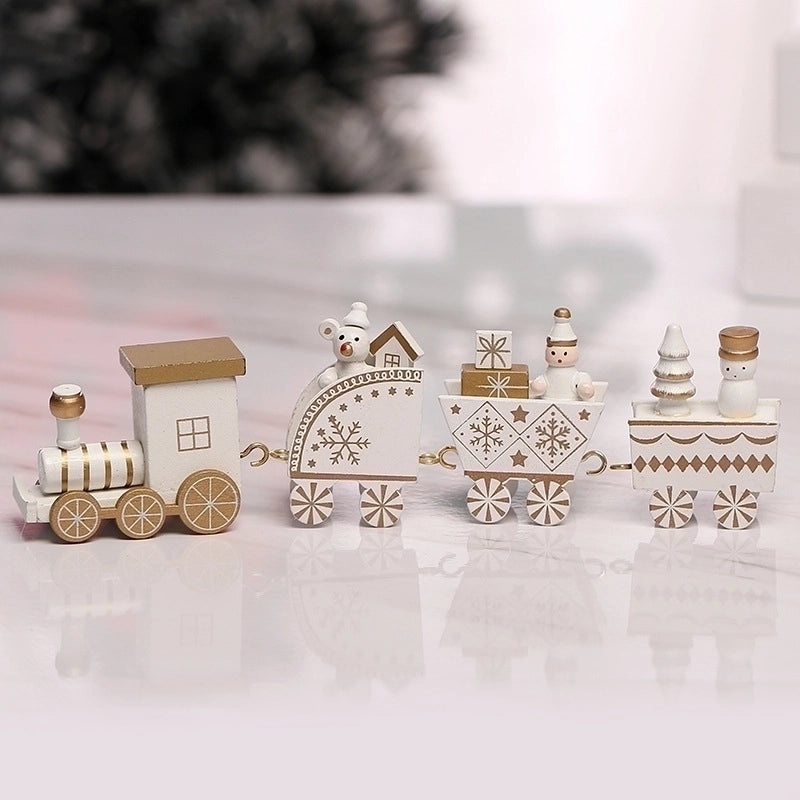 Festive Wooden Christmas Tree Train Gift Box for Indoor Decoration|Home Decor & Holiday Ornaments