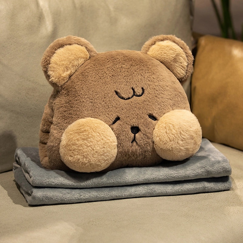 Winter Thickened Pillow Quilt Dual-Use Car Blanket Office Nap Pillow Hand Warmer Student Dormitory|Home & Living Bedding