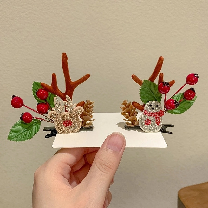 Festive Reindeer Antler Hair Clip for Daily Wear|Holiday Accessories