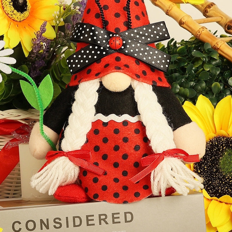 New All Saints Ladybug Faceless Doll Plush Christmas Home Window Decoration|Home Decor Plush Toys