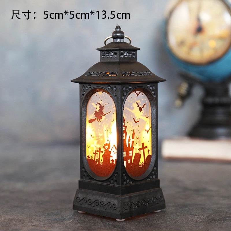 Halloween Simulation Flame Lamp Small Oil Lamp Decorative Prop for Bar Desktop Ornaments|Home Decor & Lighting