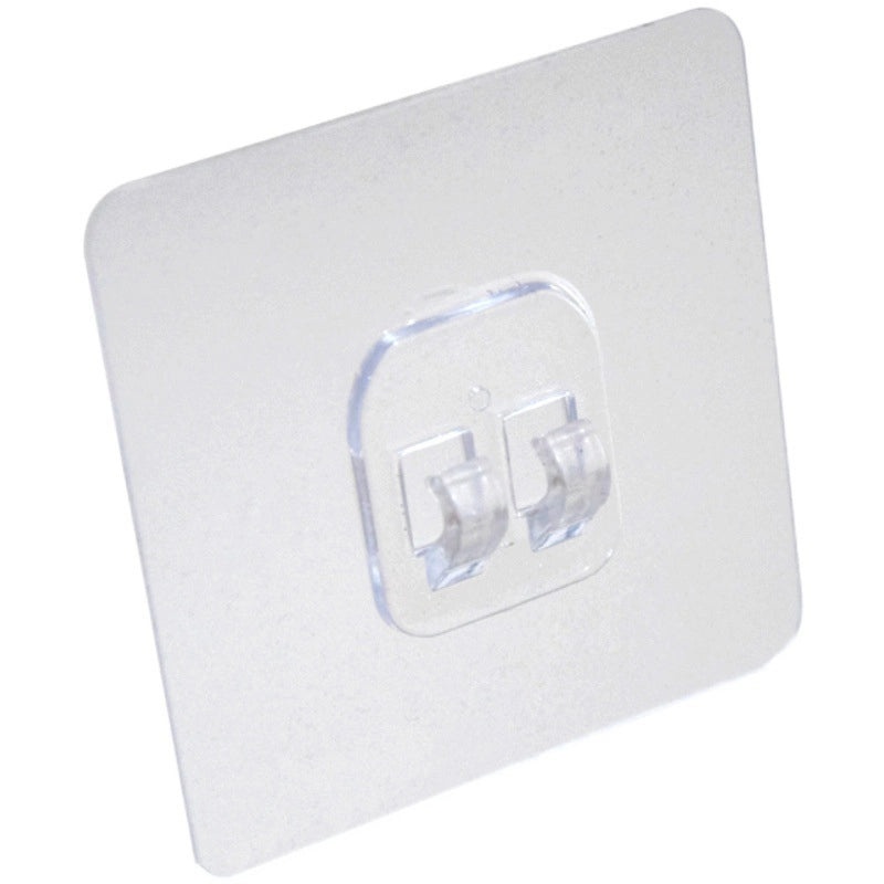 Transparent Seamless Sticky Hook Strong Adhesive Non-Permanent Plastic Hanger for Bathroom Kitchen|Home Organization Accessories