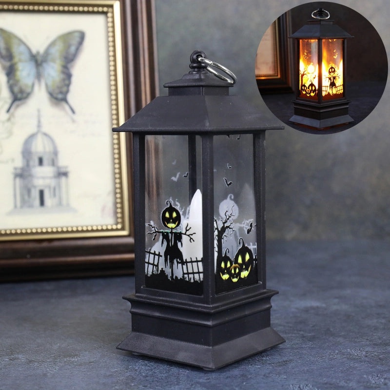 Halloween Simulation Flame Lamp Small Oil Lamp Decorative Prop for Bar Desktop Ornaments|Home Decor & Lighting