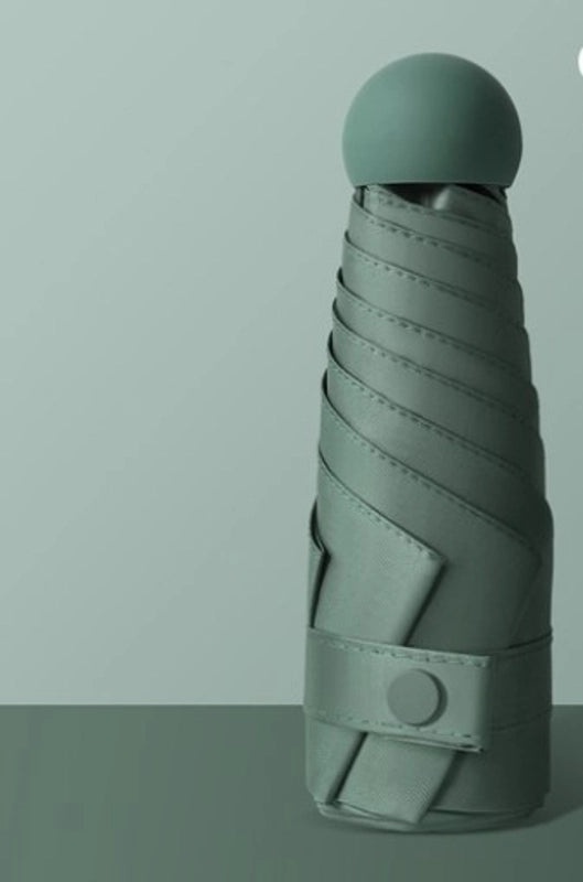 Mini Five-Fold Compact Umbrella | Portable Sun Shade Pocket Umbrella for Sun Protection with Custom Logo | Gifts & Promotional Products