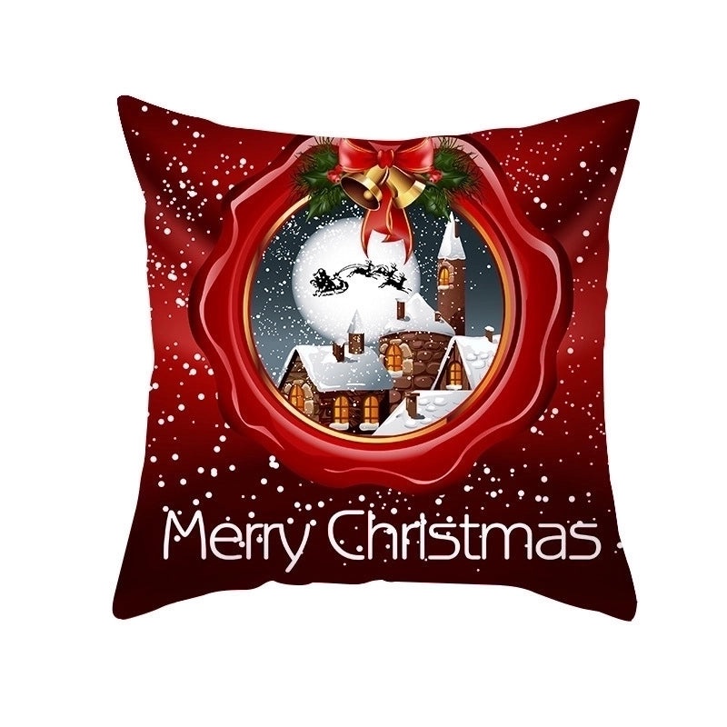 Ethnic Style Cartoon Santa Claus Peach Skin Pillow Covers for Couch and Sofa Christmas Decor|Home Decor Pillows