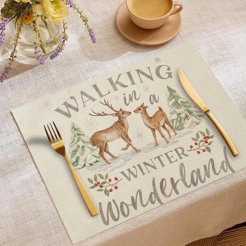 Minimalist Christmas Tree Placemat for Holiday Dining|Home Decor & Tableware