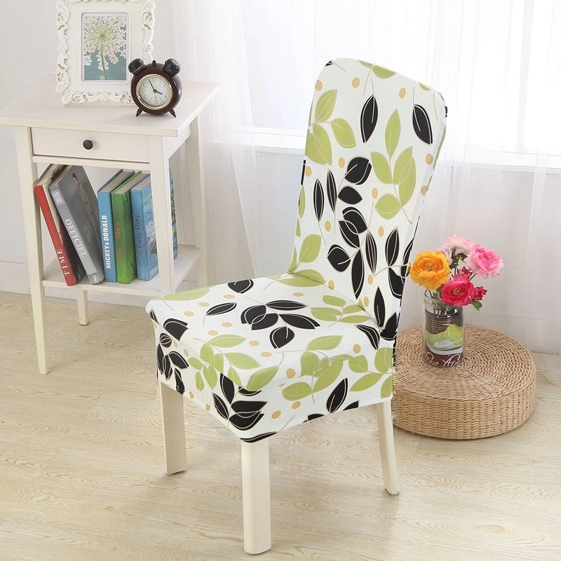 Elastic One-piece Chair Cover Full Hotel Dining Chair Back Protector Simple Slipcover|Home & Living Chair Covers