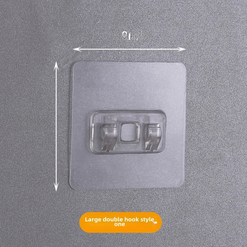 Transparent Seamless Sticky Hook Strong Adhesive Non-Permanent Plastic Hanger for Bathroom Kitchen|Home Organization Accessories