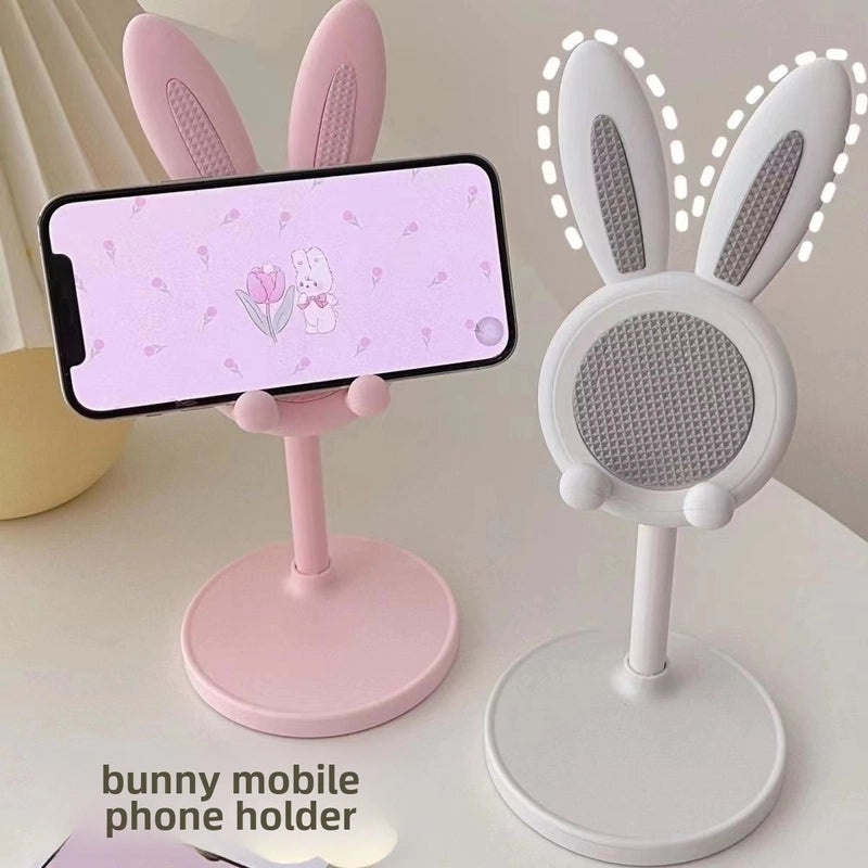 Adjustable Bunny Phone Holder Stand | Mobile Desktop Bracket for Students, Selfies, Live Streaming | Home & Office Accessories|Phone Accessories