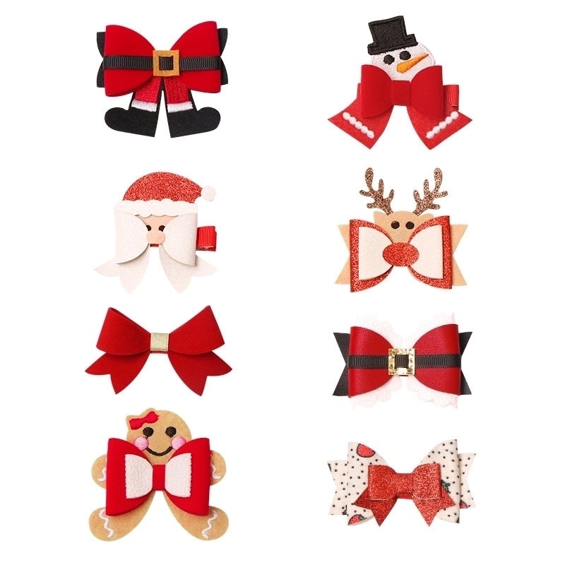 Christmas Cute Bow Knot Hair Clip Party Accessory | Hair Accessories