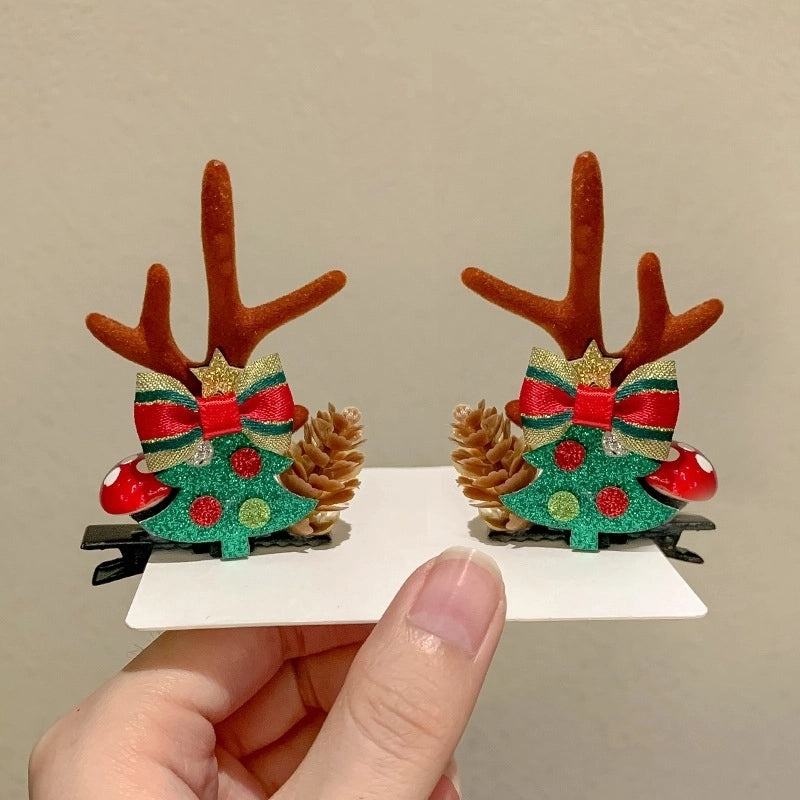 Festive Reindeer Antler Hair Clip for Daily Wear|Holiday Accessories