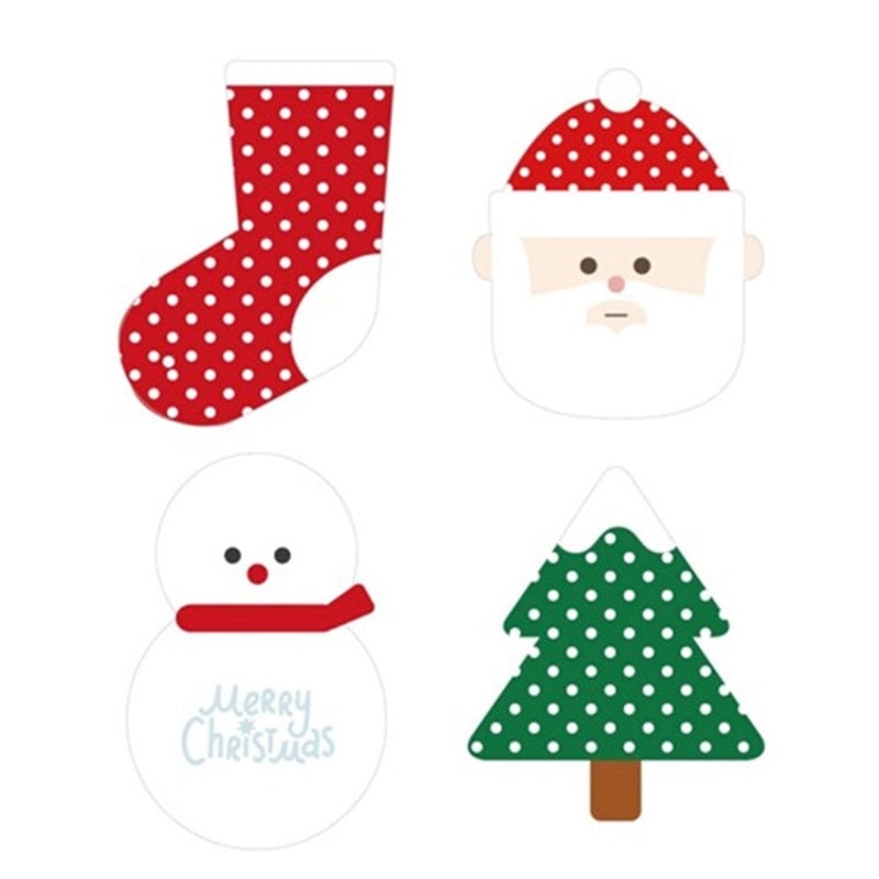 Christmas Preppy Multicolor Copper Plate Sticker for Holiday Vacation|Jewelry & Accessories