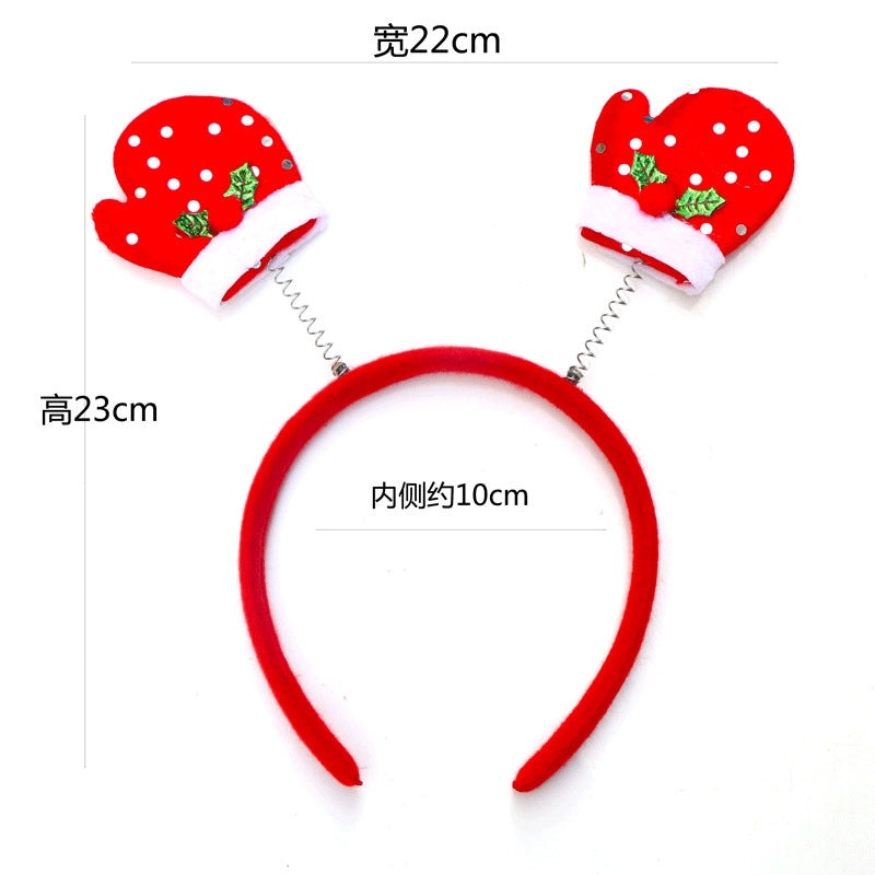 Festive Christmas Hairband with Santa Snowman and Reindeer Antlers for Kids Party Wear|Christmas Accessories