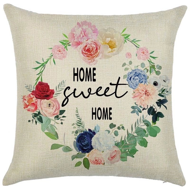 Rustic Floral Linen Pillow Covers | Home Decor & Bedding