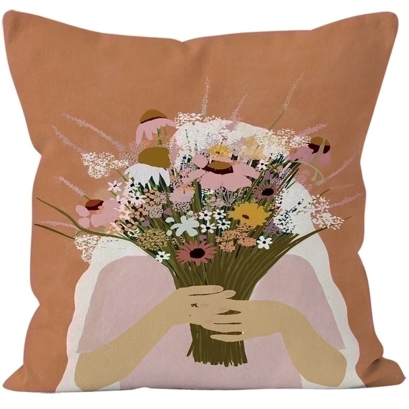 Preppy Minimalist Velvet Pillow Cases Color Block Super Short Design|Home Decor Pillows