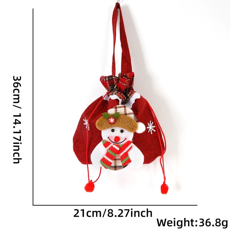 Christmas Santa Claus and Snowman Gift Bags Cartoon Style Holiday Party Wrapping Supplies|Gift Wrapping & Packaging