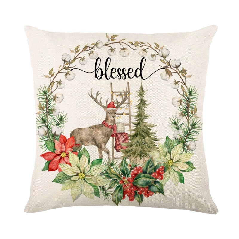 Relaxed Travel Theme Linen Cushion Covers|Home Decor Pillows