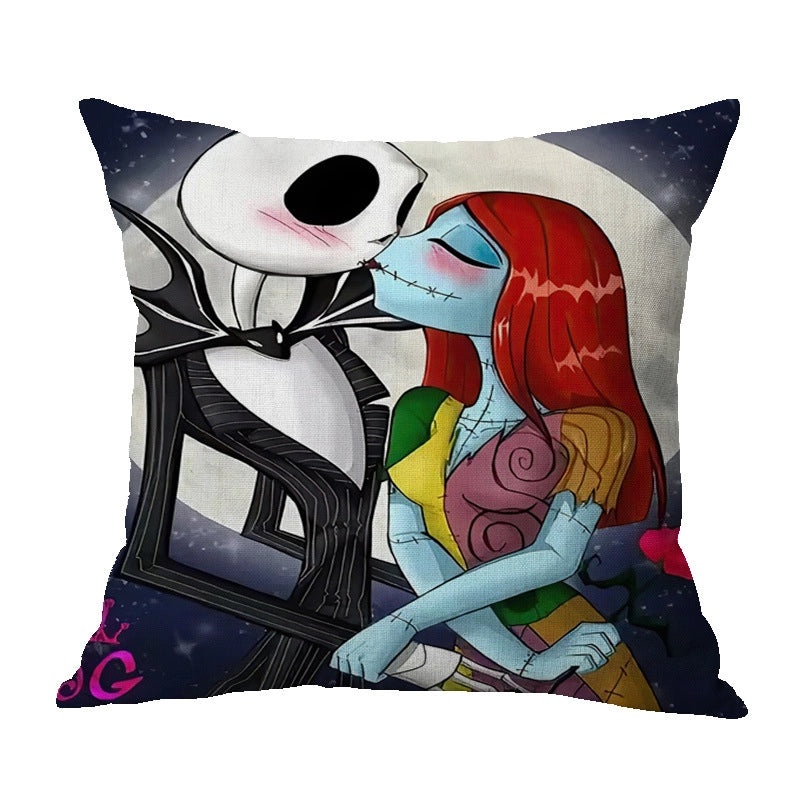 Halloween Punk Skull Linen Pillow Covers for Couch Sofa Decorative Throw Pillowcases|Home Decor & Pillows