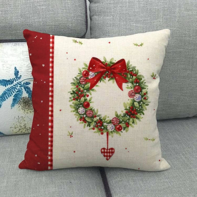 Festive Cartoon Linen Pillow Covers for Couch & Sofa|Home Decor & Pillows