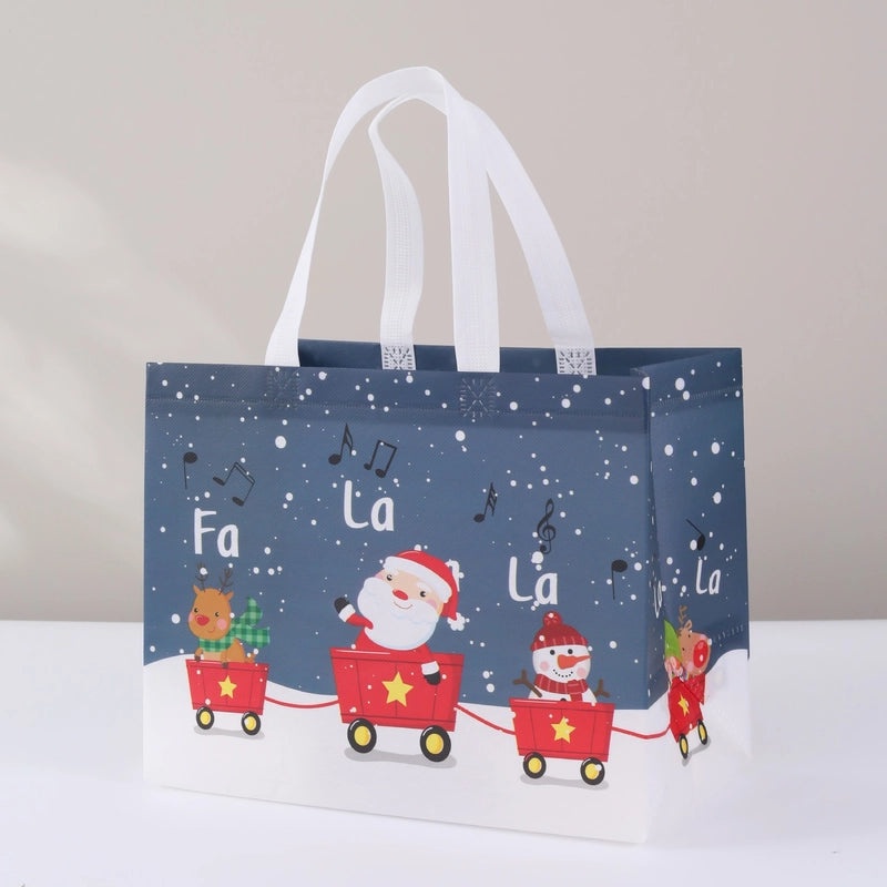Christmas Cute Santa Claus and Christmas Tree Nonwoven Gift Bags for Party Festival|Holiday Party Supplies